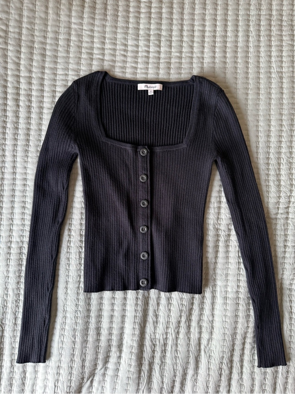 Madewell Ribbed Button-Front Top